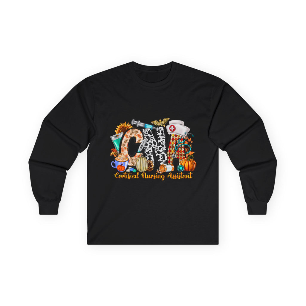 Certified Nursing Assistant (CNA) Fall Pumpkin Long Sleeve Tee