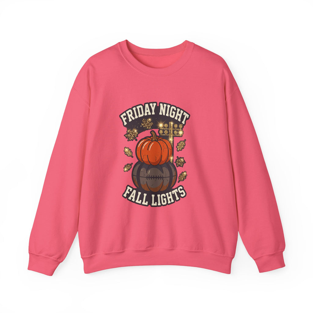 Friday Night Fall Lights Sweatshirt | Pumpkin Vintage Autumn Graphic