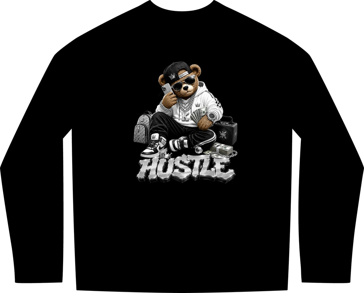 Hustle Bear Long Sleeve Tee