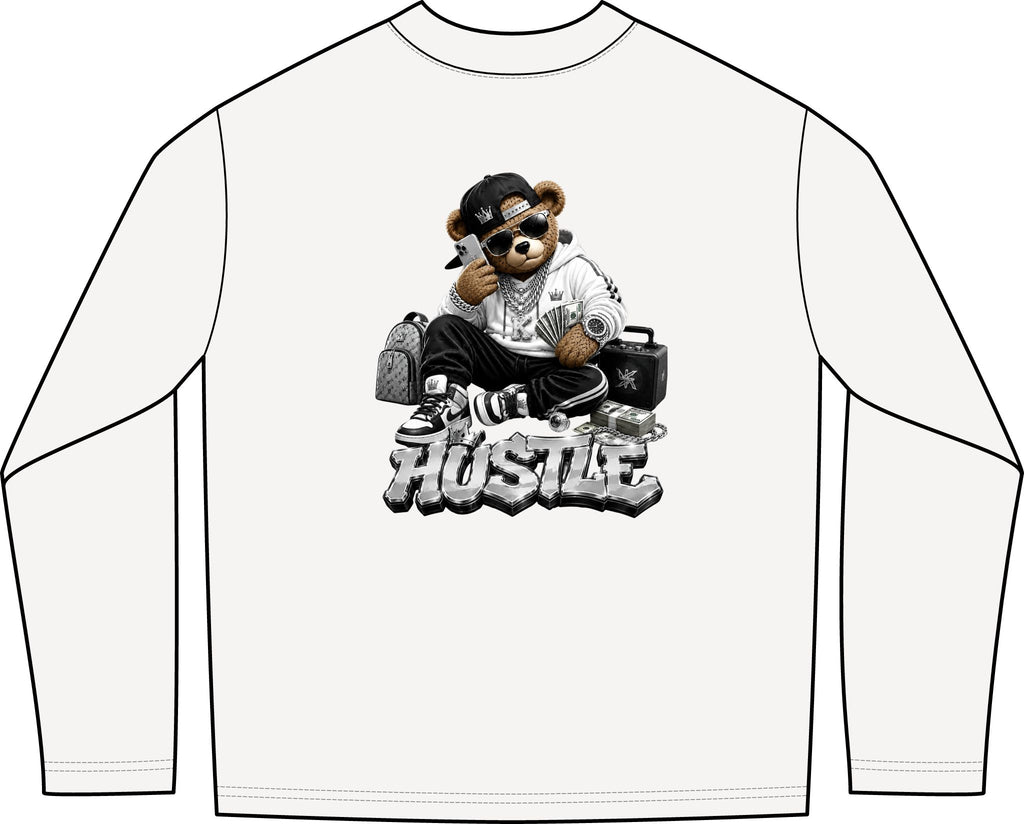 Hustle Bear Long Sleeve Tee