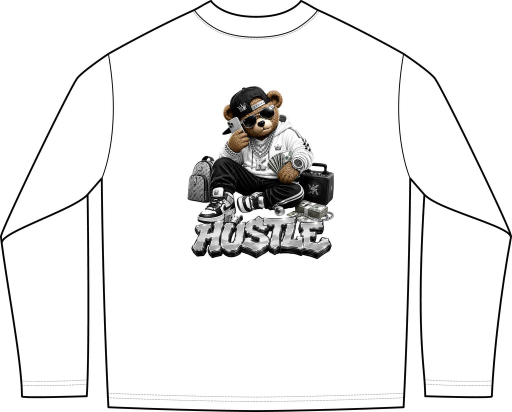 Hustle Bear Long Sleeve Tee